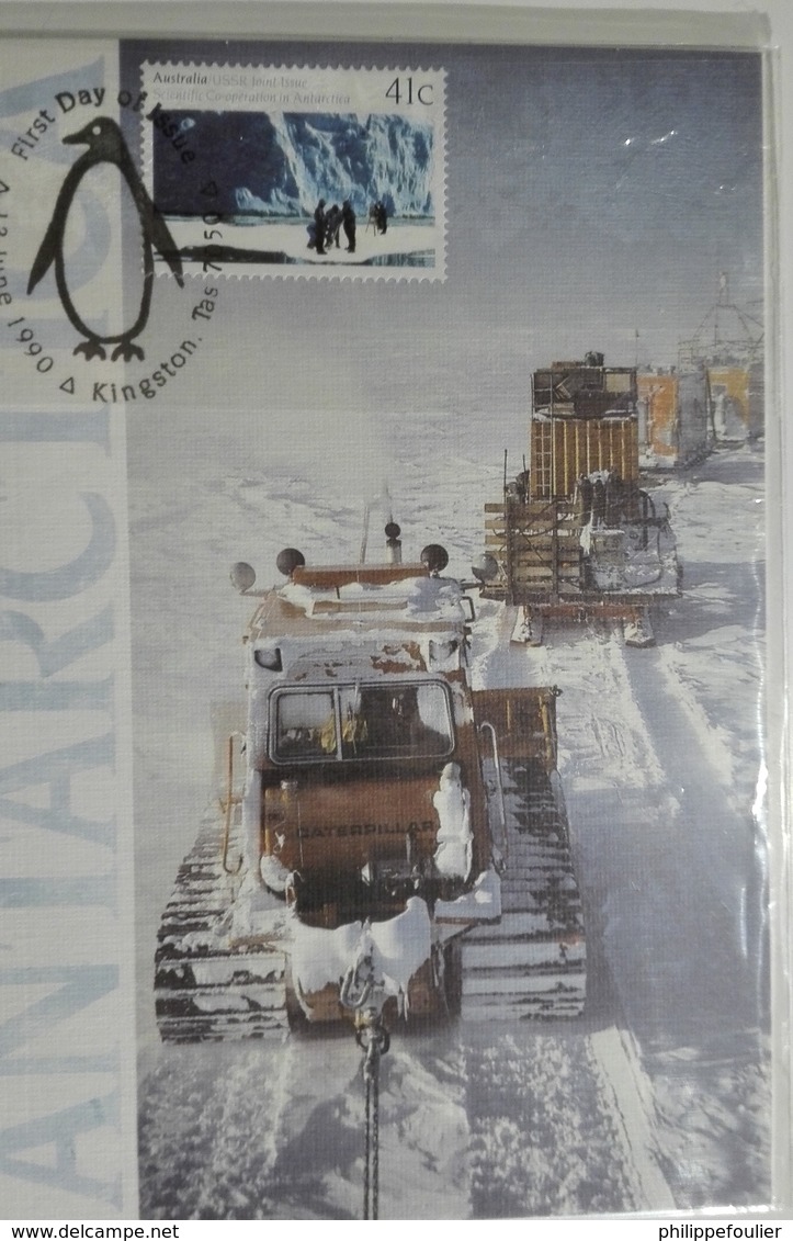 AAT 1990 Scientific Cooperation In Antarctica 2 Maximum Card - First Day 13 June 1990 - Maximum Cards