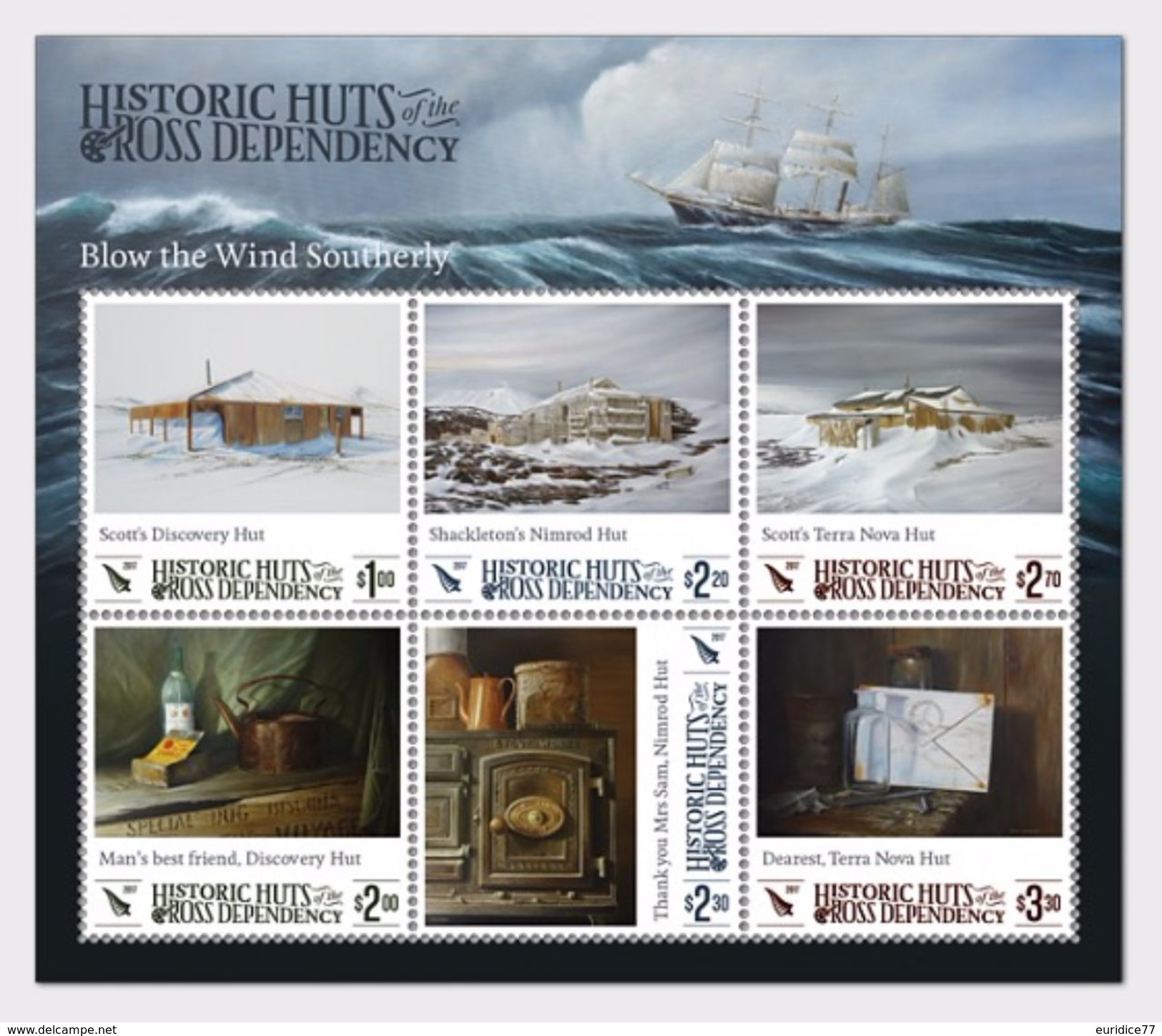 New Zealand 2017 - Historic Huts Of The Ross Dependency Sheet Mnh - Nuovi