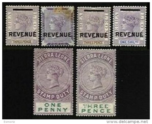 SIERRA LEONE, Revenues, B&amp;H 1/4, 5/6, (*)/* MNG/MLH, F/VF, Cat. &pound; 12 - Sierra Leone (...-1960)