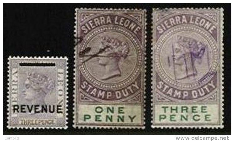 SIERRA LEONE, Revenues, */o M/U, F/VF, Cat. &pound; 8 - Sierra Leone (...-1960)