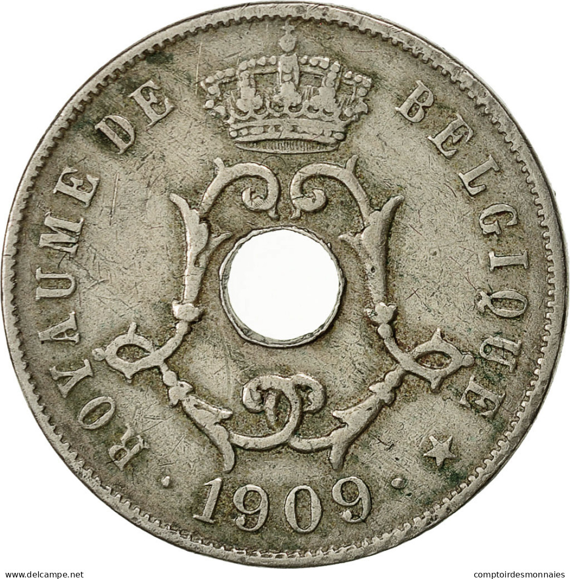 Monnaie, Belgique, 25 Centimes, 1909, TTB, Copper-nickel, KM:62 - 25 Centimes