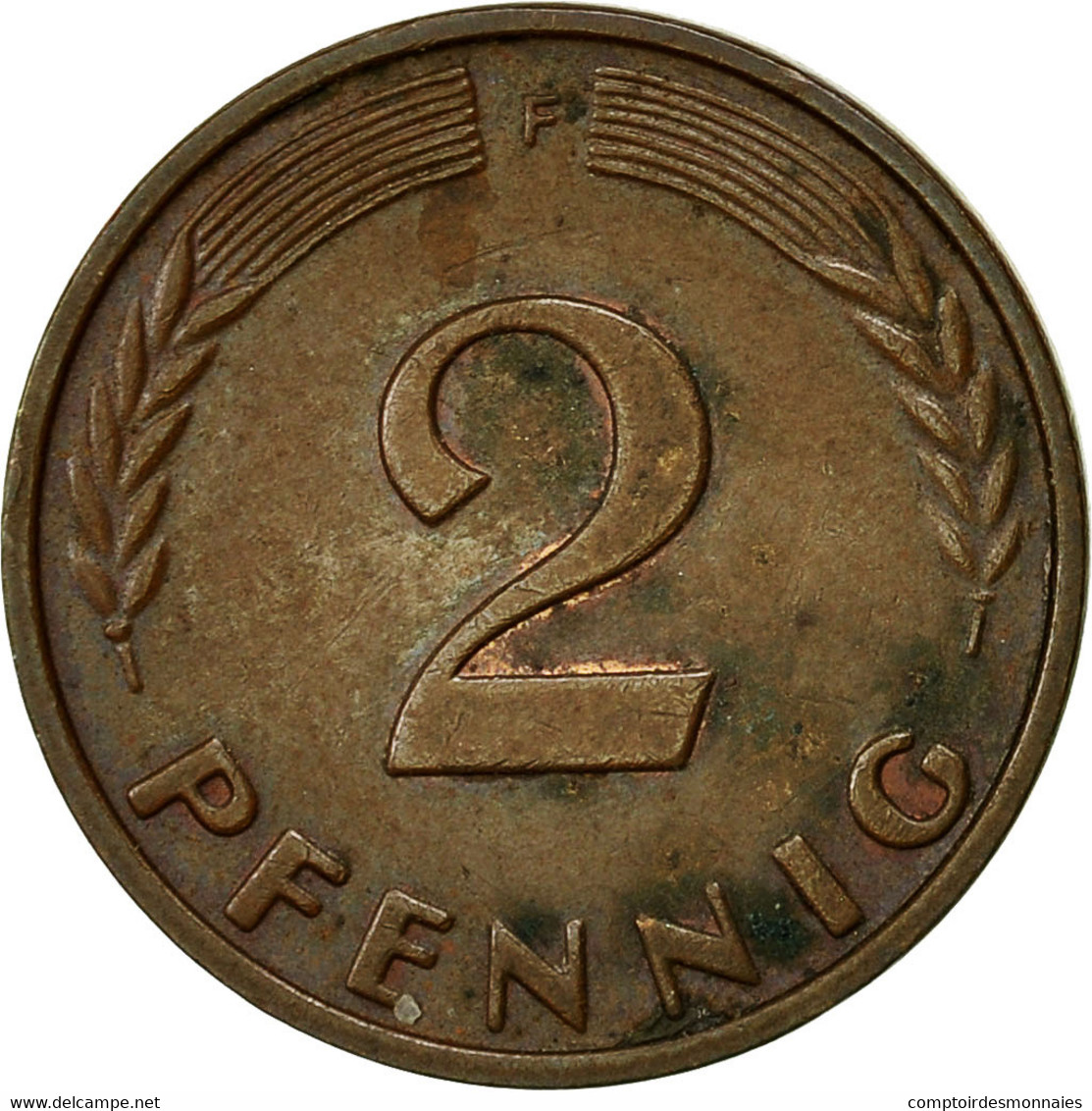 Monnaie, République Fédérale Allemande, 2 Pfennig, 1964, Stuttgart, TB+ - 2 Pfennig