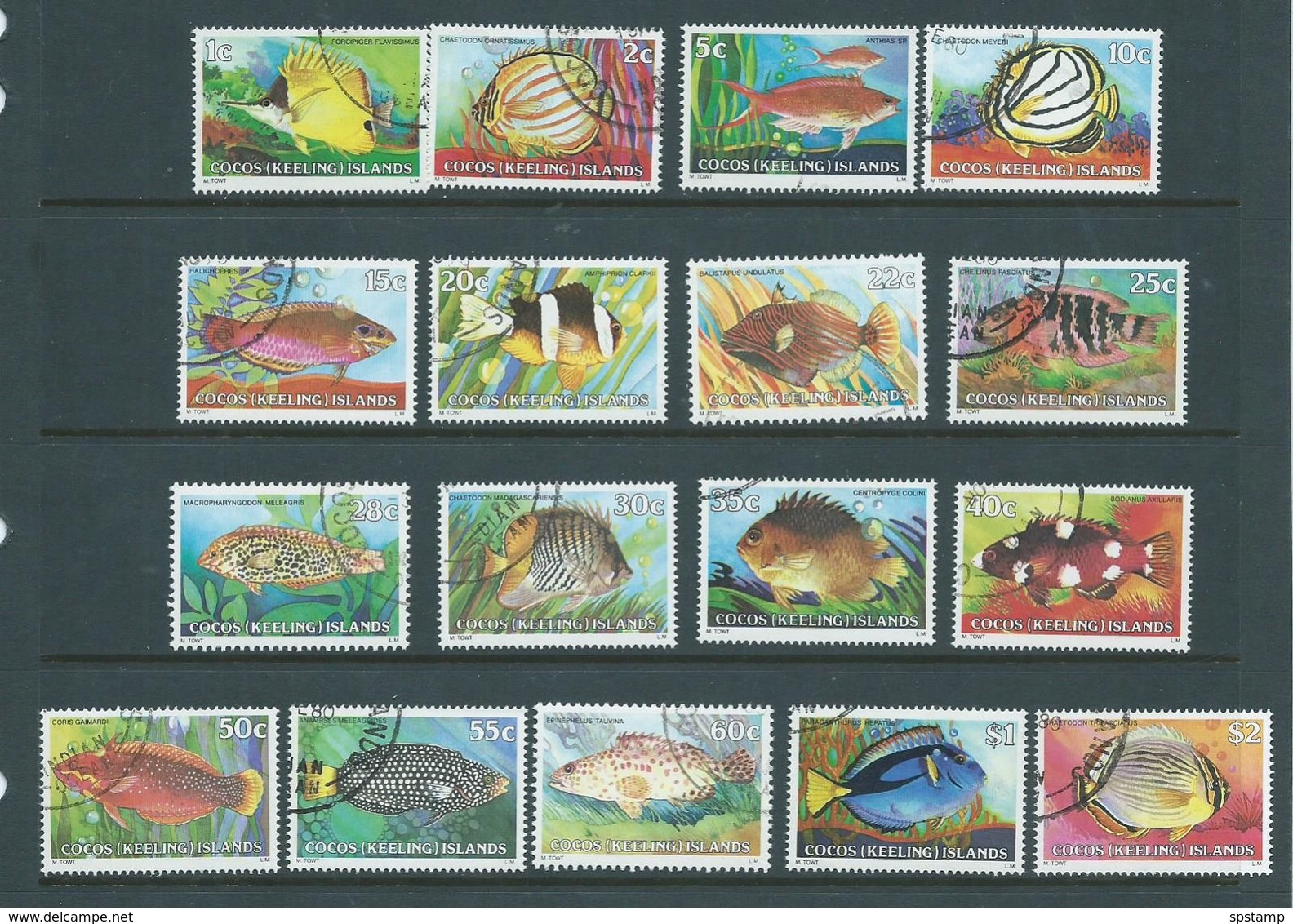 Cocos Keeling Island 1979  Fish Definitives Set 17 FU - Cocos (Keeling) Islands