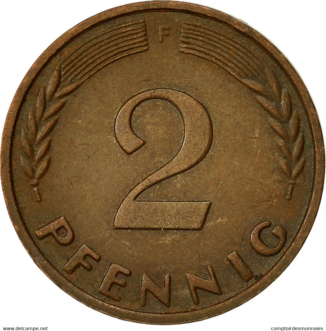 Monnaie, République Fédérale Allemande, 2 Pfennig, 1961, Stuttgart, TTB - 2 Pfennig