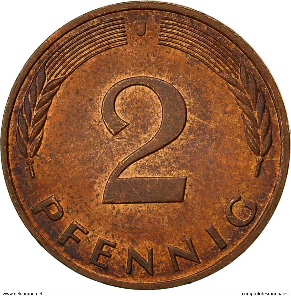 Monnaie, République Fédérale Allemande, 2 Pfennig, 1991, Hambourg, TB, Copper - 2 Pfennig