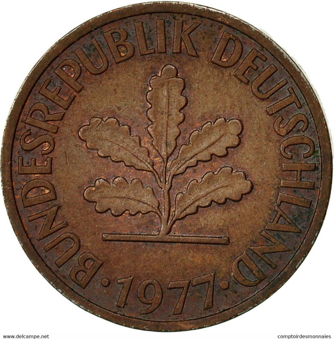 Monnaie, République Fédérale Allemande, 2 Pfennig, 1977, Stuttgart, TTB - 2 Pfennig
