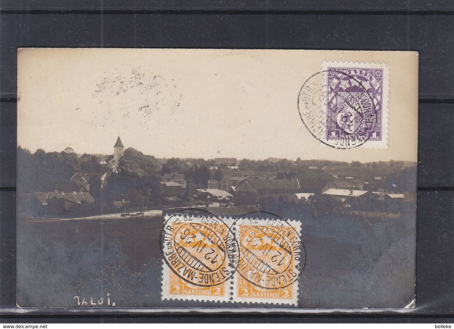 Lettonie - Carte Postale De 1926 - Oblit Ambulant Stende Mazirbe Un Otr - Exp Vers Archennes - Latvia