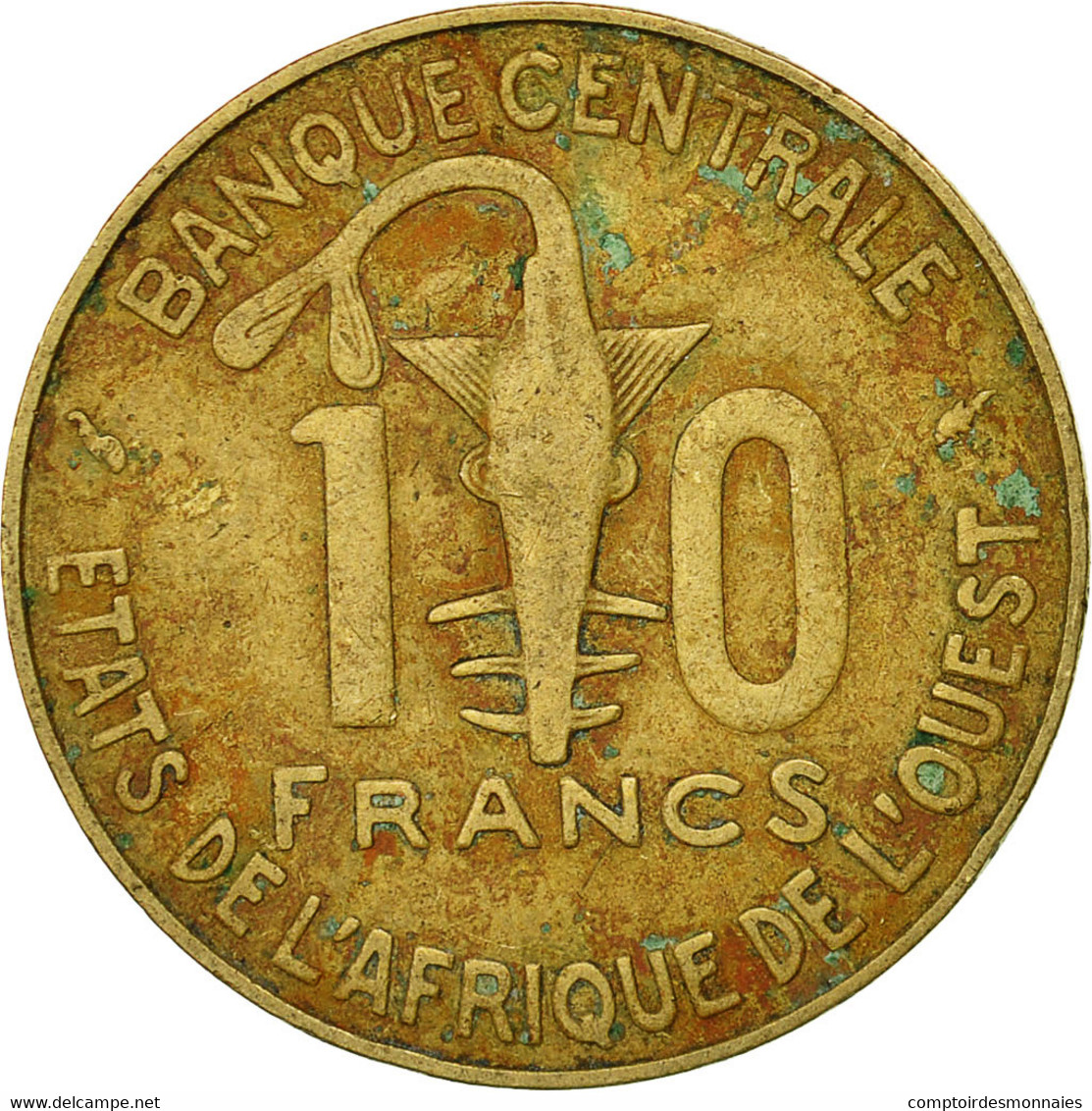 Monnaie, West African States, 10 Francs, 1980, Paris, TB+ - Côte-d'Ivoire