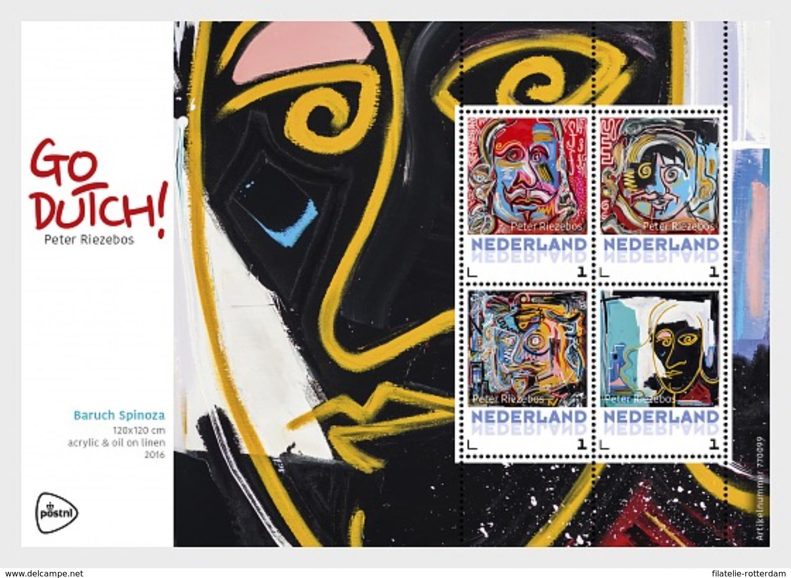 Nederland / The Netherlands - Postfris / MNH - Sheet Go Dutch, Baruch Spinoza 2017 - Ongebruikt