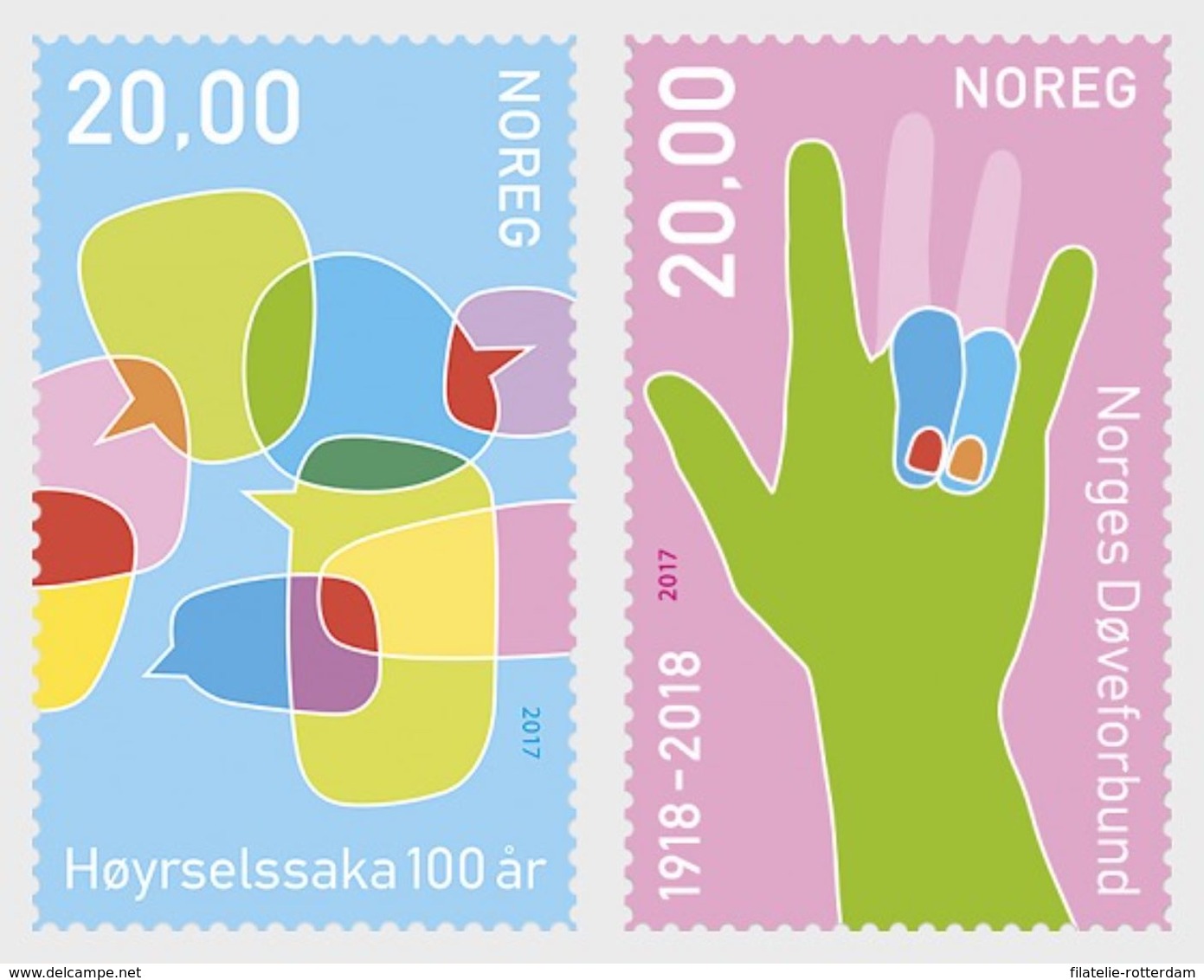 Noorwegen / Norway - Postfris / MNH - Complete Set Hulp Voor Doven 2017 - Ongebruikt