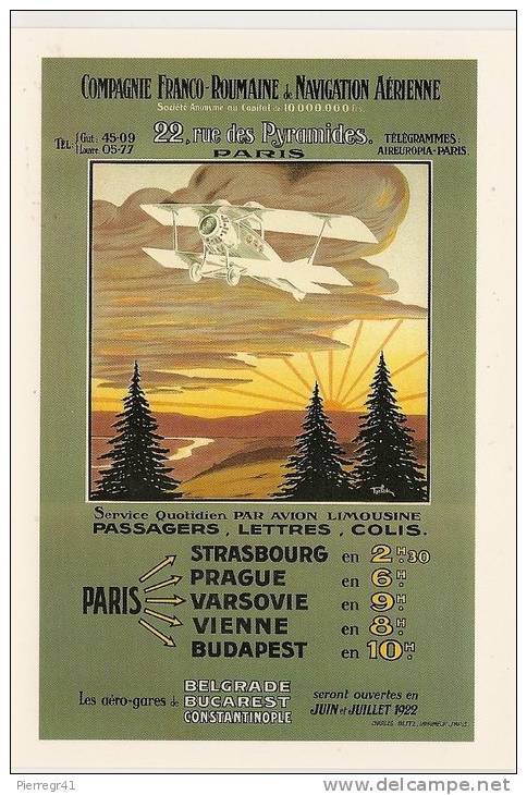 CPA-1998-MUSEE-AIR FRANCE-COLLECTION-AFFICHES AERIENNES-CIE FRANCO ROUMAINE De NAVIG AERIEN-TORLOTIM-1922-TBE-NEUVE - Other & Unclassified