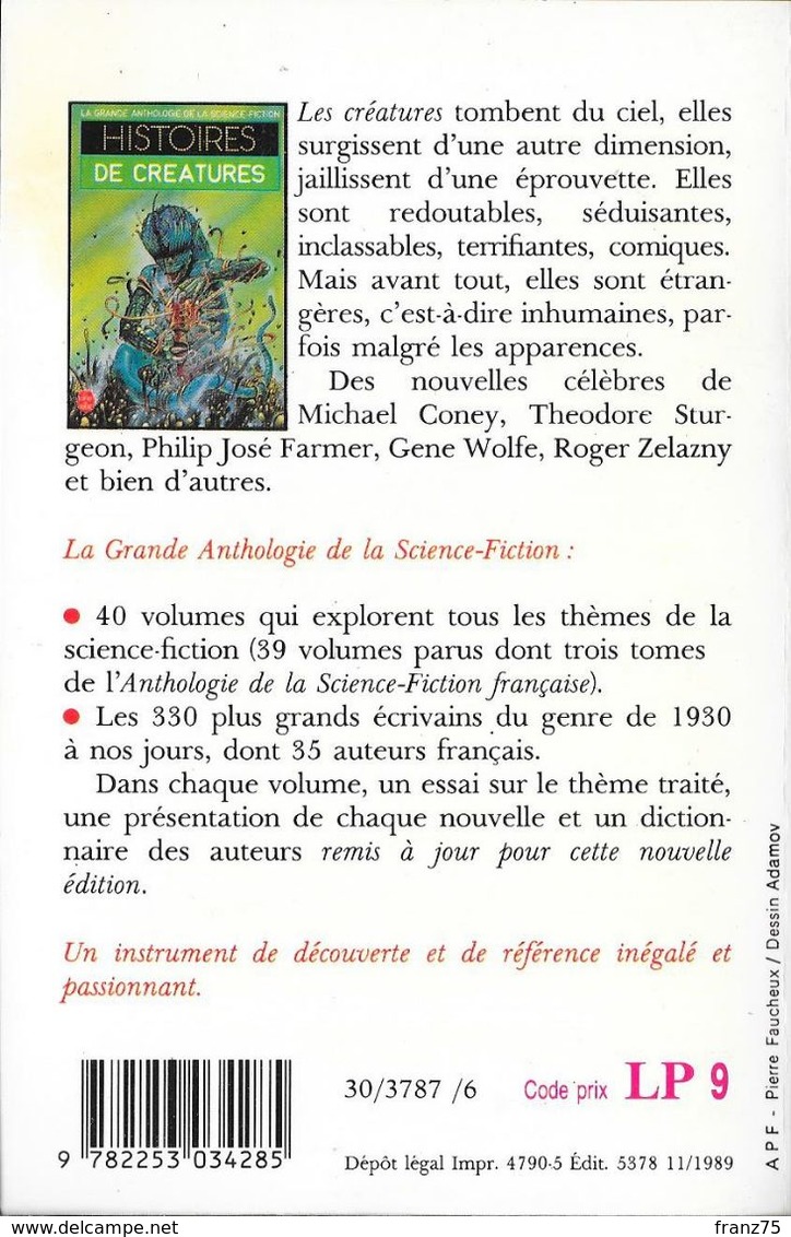 Histoires De Créatures-Grande Anthologie De La SF-L.d.P. 1983--TBE - Livre De Poche