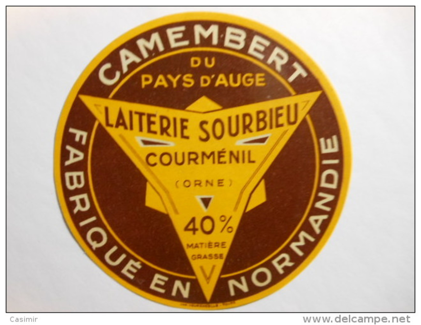 A-61276 - Etiquette De Fromage Camembert - LAITERIE SOURBIEU à COURMENIL - Orne - Cheese