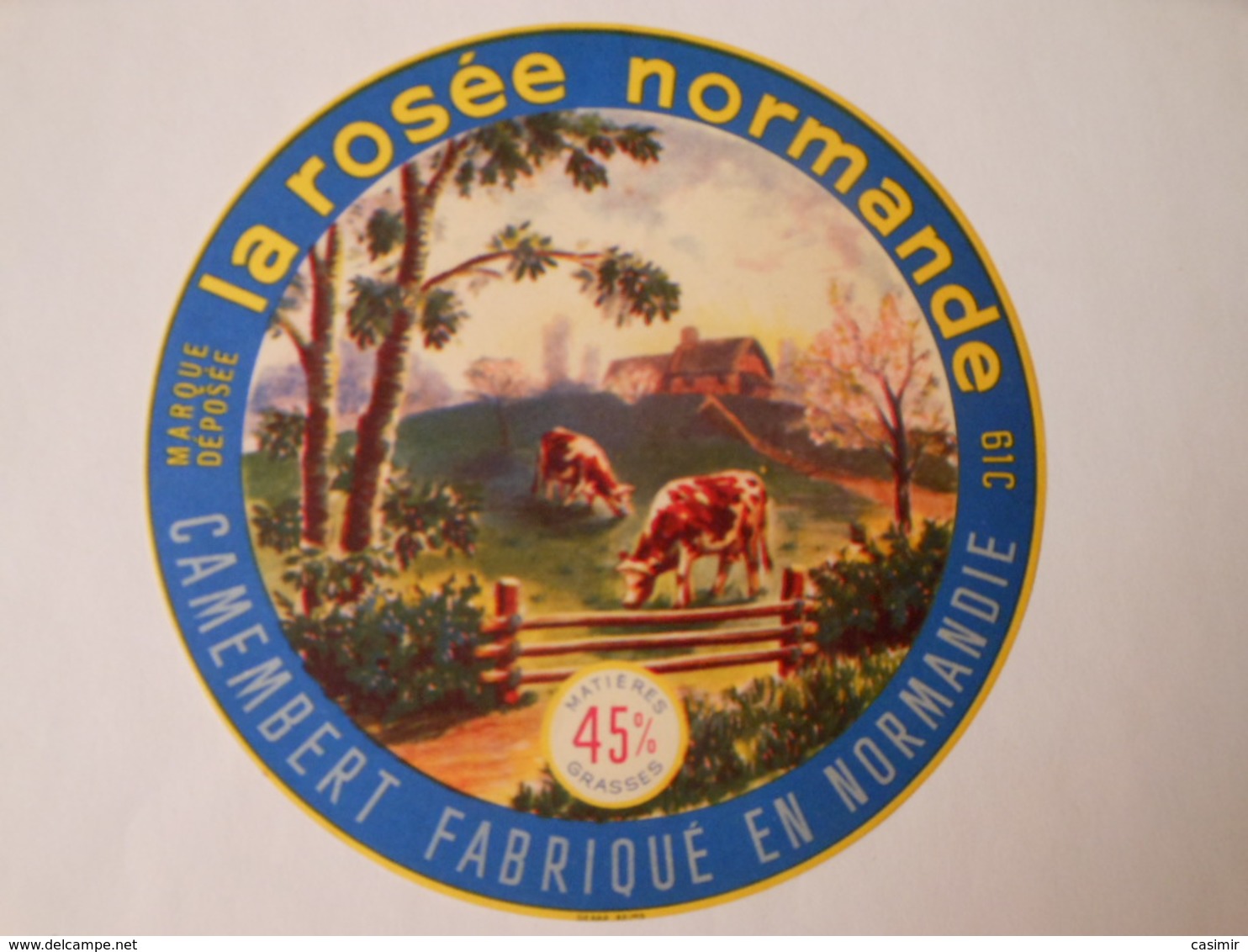 A-61454 - Etiquette De Fromage Camembert ROSEE NORMANDE - ST-HILAIRE DE BRIOUZE Orne 61C - Cheese