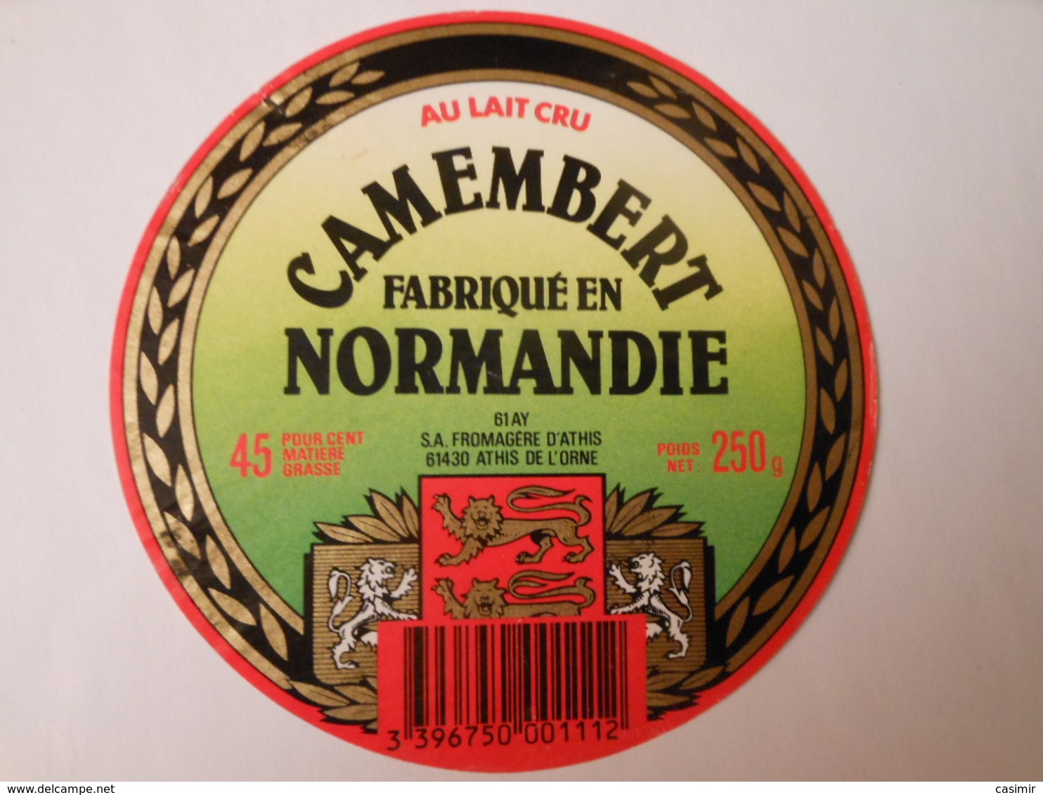 A-61257 - Etiquette De Fromage Camembert - ATHIS DE L'ORNE - Orne 61AY - Cheese