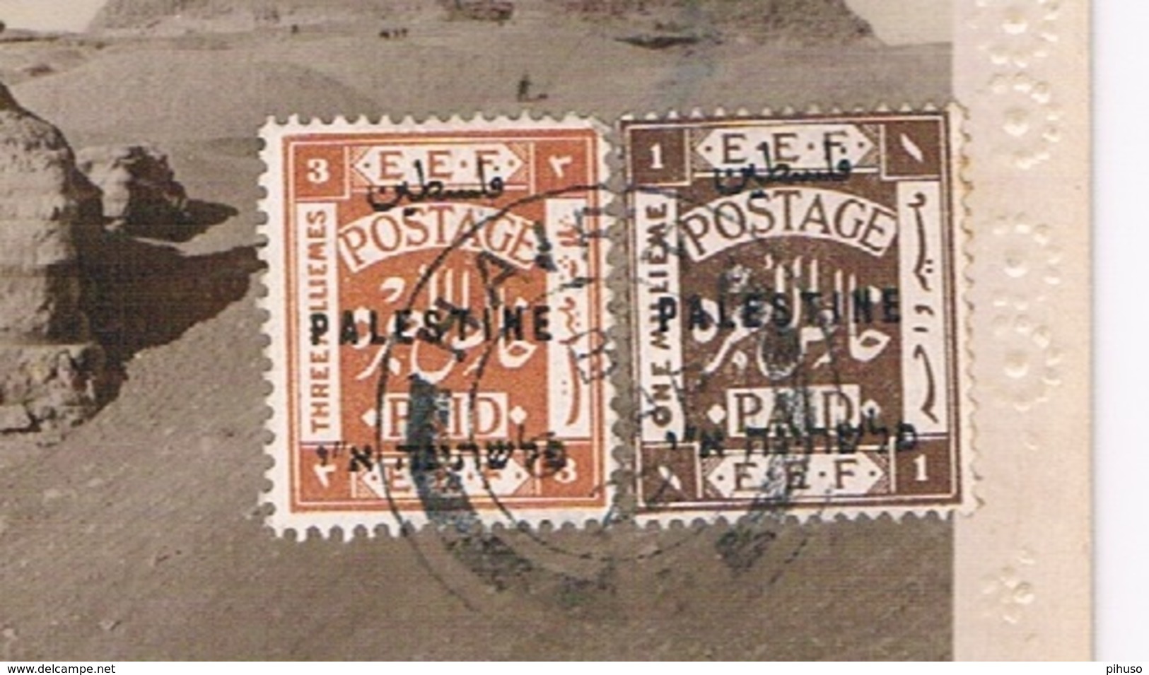 AFR-1020   CAIRO : Spinx & Pyramids ( Nice Palastine Stamps) - Caïro