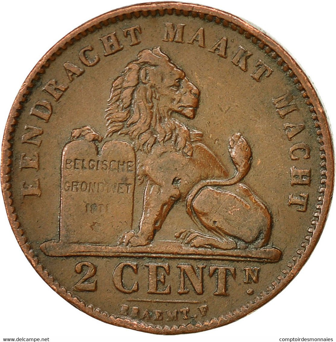 Monnaie, Belgique, 2 Centimes, 1905, TTB+, Cuivre, KM:36 - 2 Cents