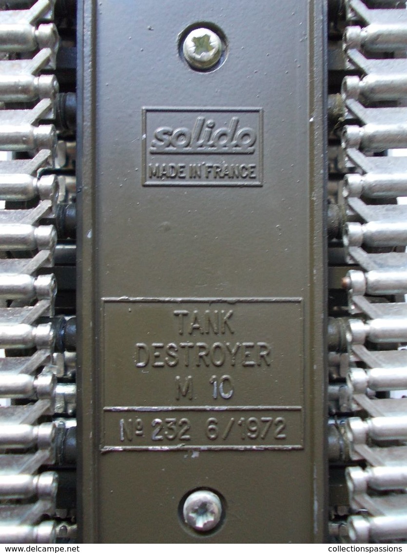 - Char - TANK DESTROYER M 10 - Solido - N°232 - 6/1972 -