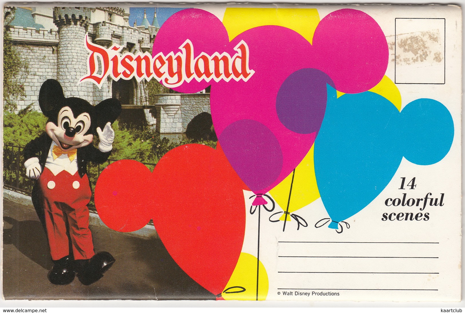 Disneyland : 14 Colorful Scenes (Published By H.S. Crocker Co., Santa Fe Springs) - USA - LEPORELLO - Disneyland