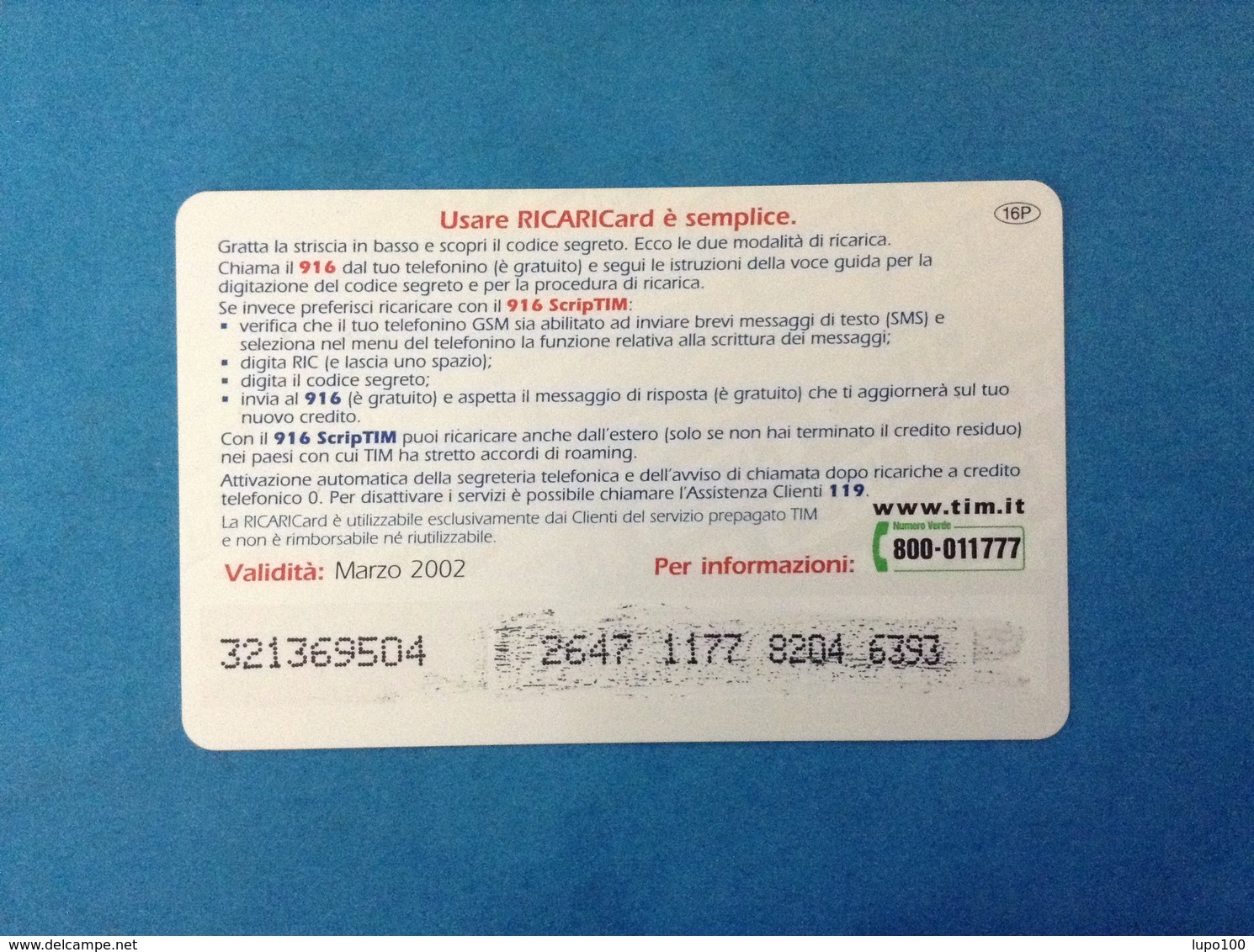 ITALIA SCHEDA TELEFONICA RICARICARD TIM USATA USED PHONE CARD - FLASH GORDON 50.000 LIRE 16P SCAD. MARZO 2002 - [2] Sim Cards, Prepaid & Refills