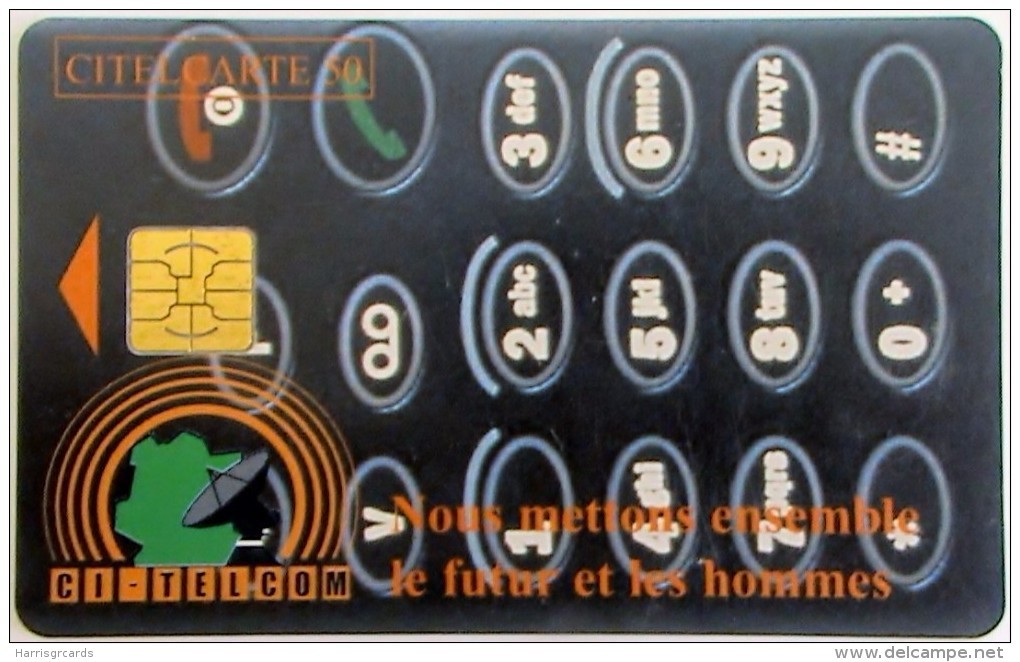 IVORY COAST - Telephone Dial, Chip Delphic, Used - Côte D'Ivoire