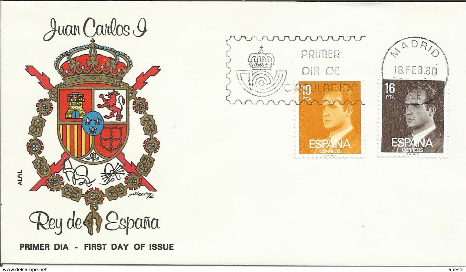 España. 1980. Serie Básica. "Juan Carlos I" Y Europa. - FDC