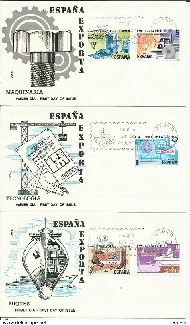 España. 1980. Utilice Transportes Colectivos Y España Exporta. - FDC