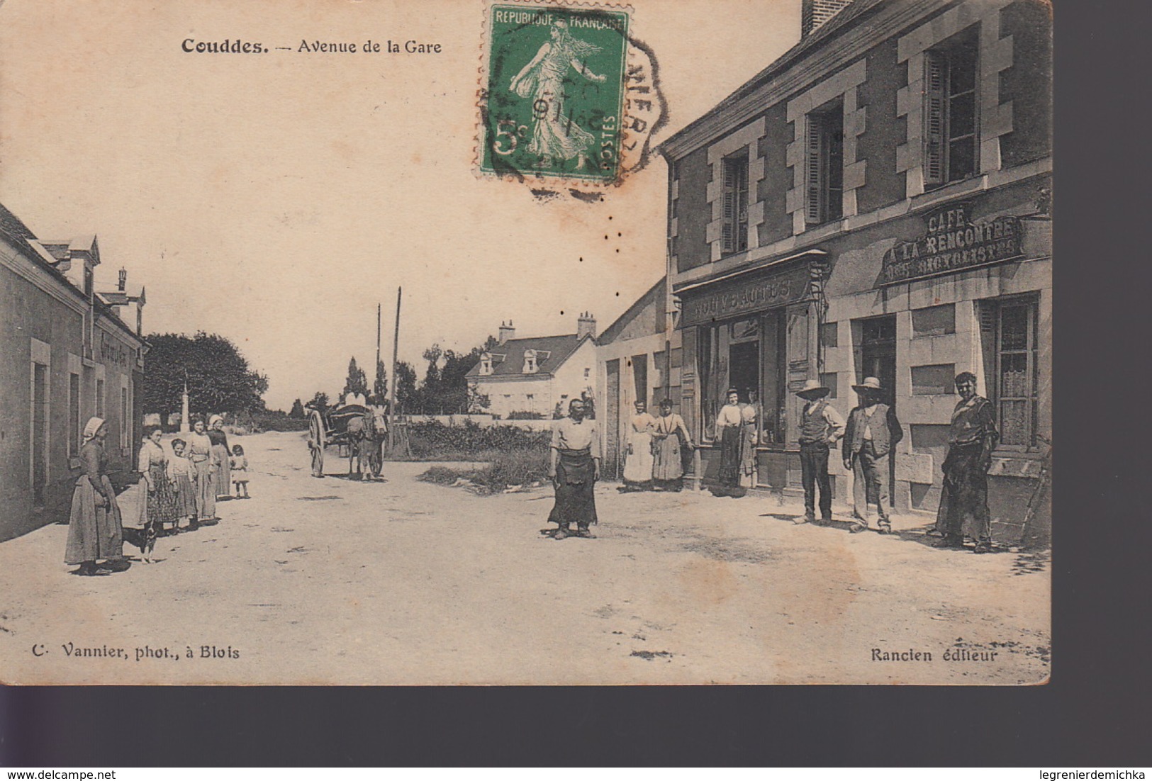 CPA COUDDES (41) - Avenue De La Gare - Animée - Sonstige & Ohne Zuordnung