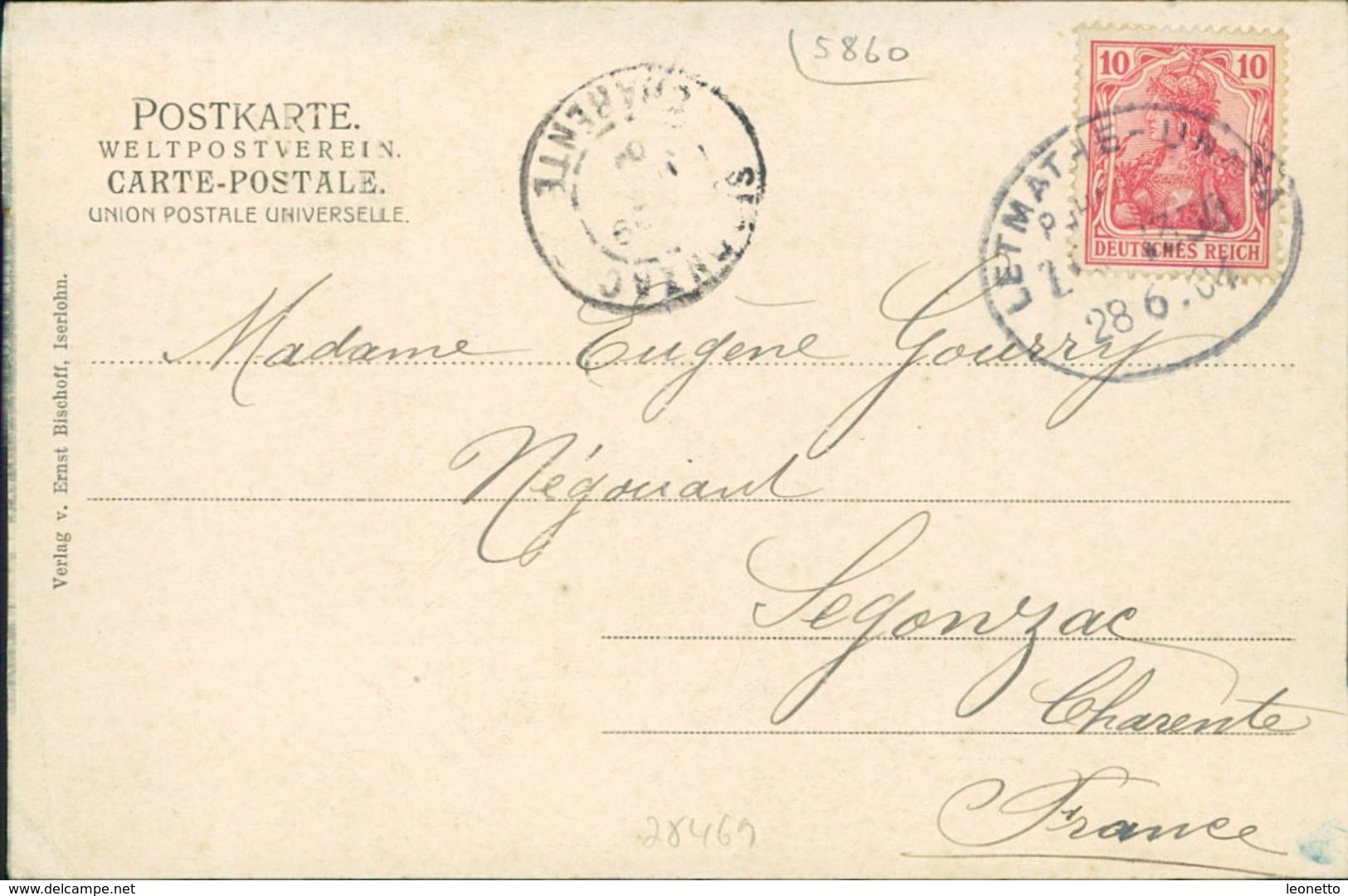 AK Iserlohn Dröschede , O 1904 Bahnpost (28469) - Iserlohn