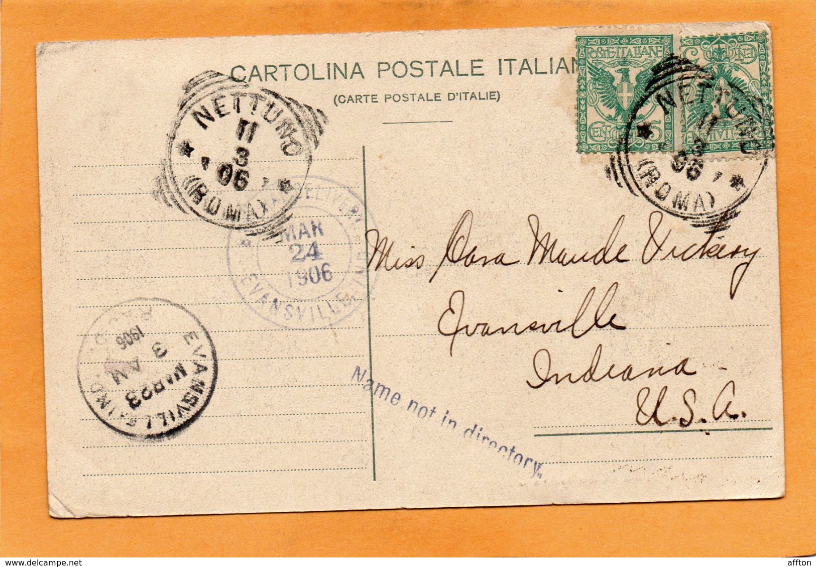 Nettuno Italy 1906 Postcard - Altri & Non Classificati