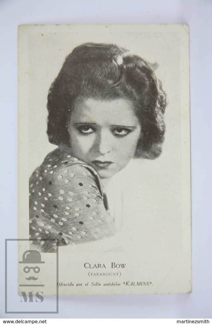 Old Cinema/ Movie Advertising Postcard - Actress: Clara Bow - Mujeres Famosas