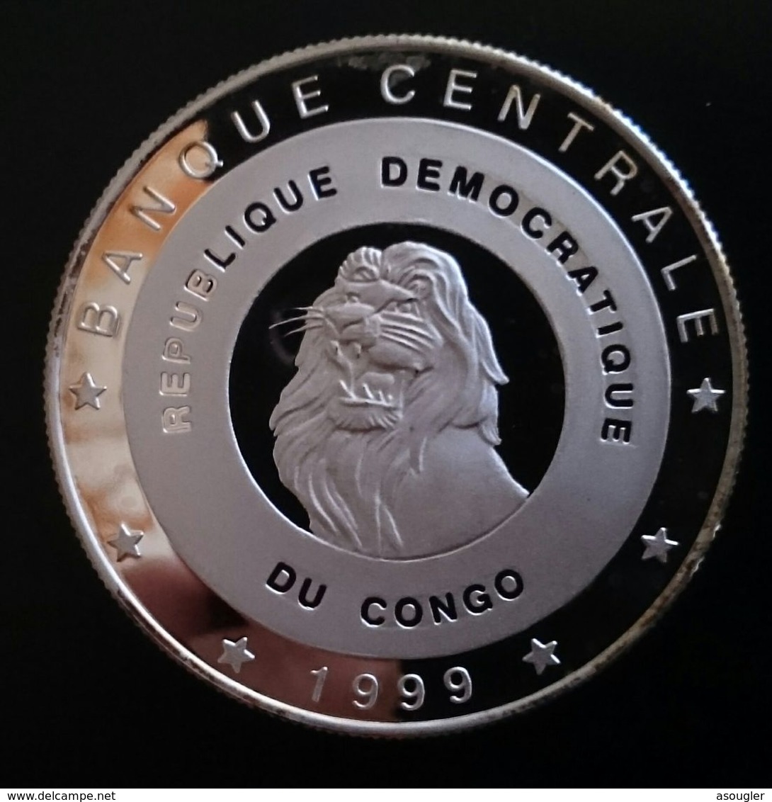 Congo Democratic Republic 10 Francs 1999 SILVER PROOF "Sydney 2000" Free Shipping Via Registered Air Mail - Congo (Repubblica Democratica 1998)