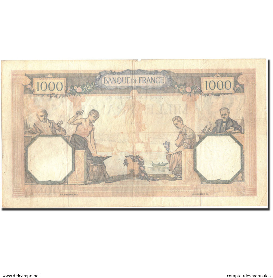 France, 1000 Francs, 1 000 F 1927-1940 ''Cérès Et Mercure'', 1940, 1940-07-18 - 1 000 F 1927-1940 ''Cérès E Mercure''