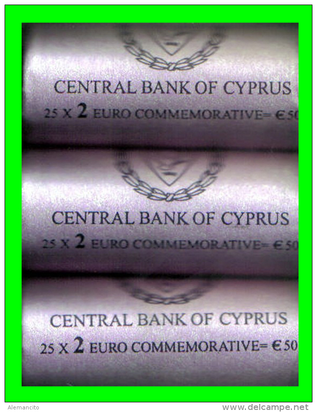 CHIPRE RULO 25 MONEDAS CONMEMORATIVA 10 AÑOS DEL EURO E.M.U. - Cipro