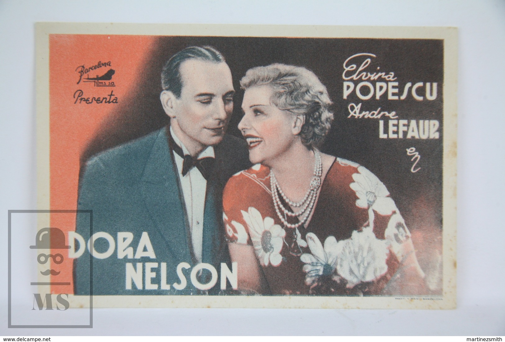 1935 Cinema/ Movie Advertising Leaflet - Dora Nelson -  Elvira Popescu, André Lefaur, Frédéric Duvallès - Pubblicitari