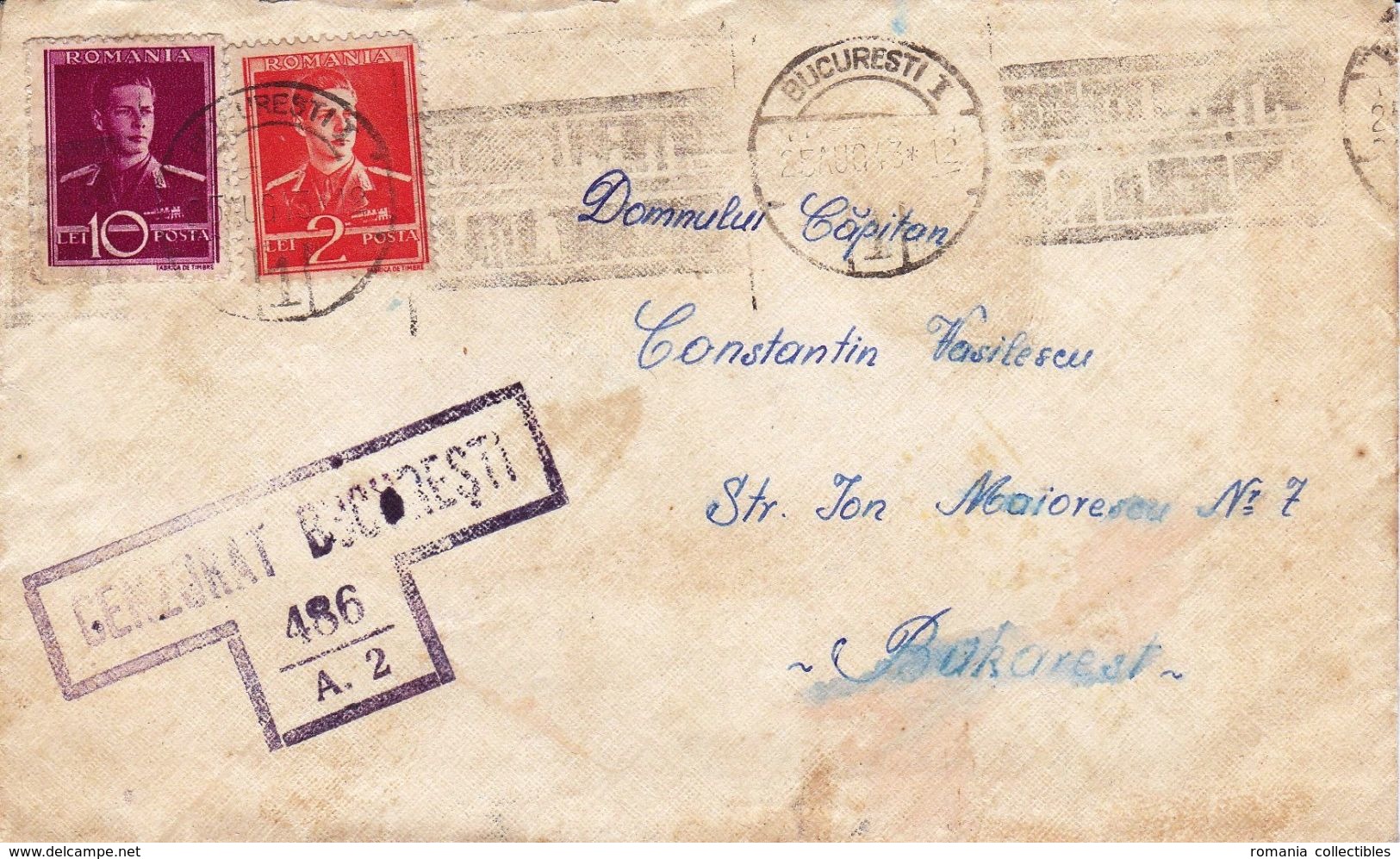 Romania, 1943, WWII Censored Cover & Letter From Germany, Bucuresti Stamps - Maximum Cards & Covers