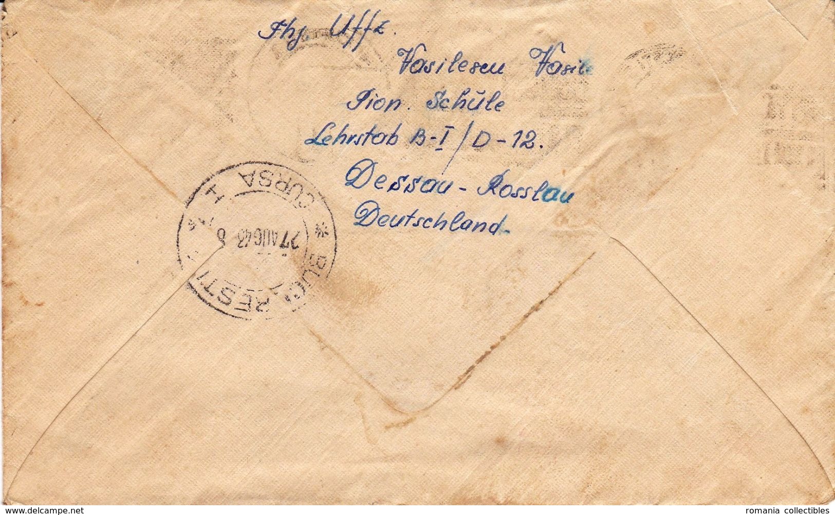 Romania, 1943, WWII Censored Cover & Letter From Germany, Bucuresti Stamps - Maximum Cards & Covers