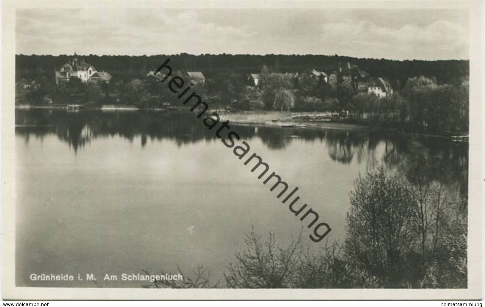 Grünheide I. M. - Am Schlangenluch - Foto-AK 30er Jahre - Verlag W. Meyerheim Berlin - Grünheide