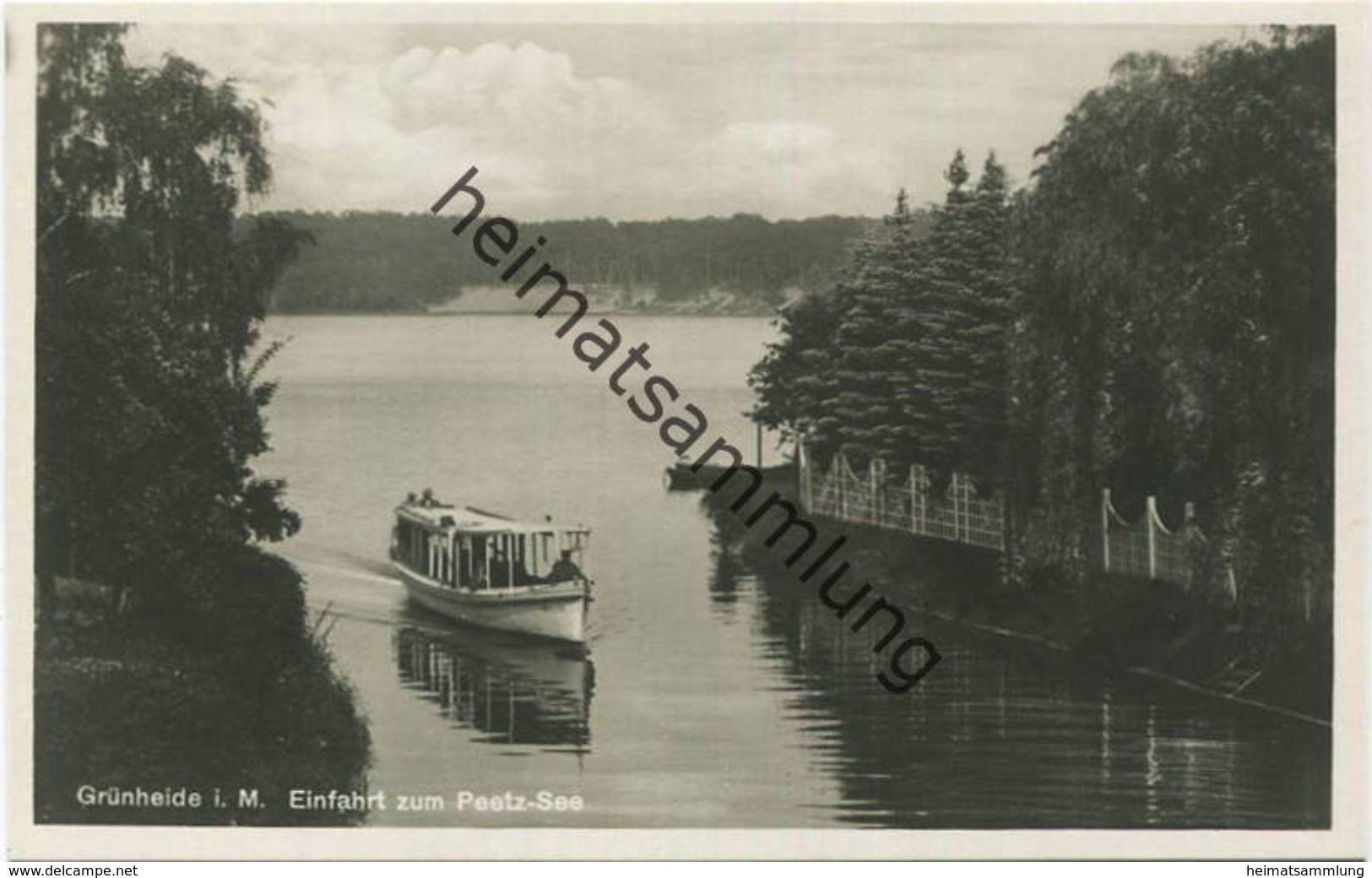 Grünheide I. M. - Einfahrt Zum Peetz-See - Foto-AK 30er Jahre - Verlag W. Meyerheim Berlin - Grünheide