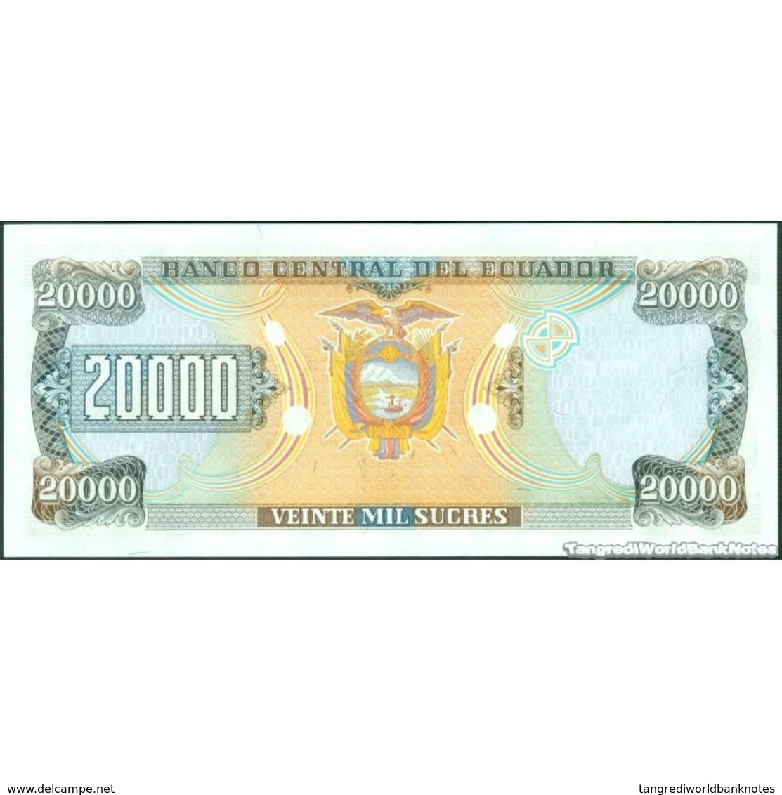 TWN - ECUADOR 129g - 20000 20.000 Sucres 12.7.1999 Serie AK UNC - Ecuador