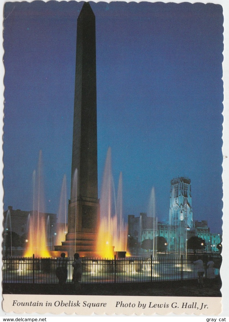 Fountain, Obelisk Square, Indianapolis, Indiana, Unused Postcard [20813] - Indianapolis