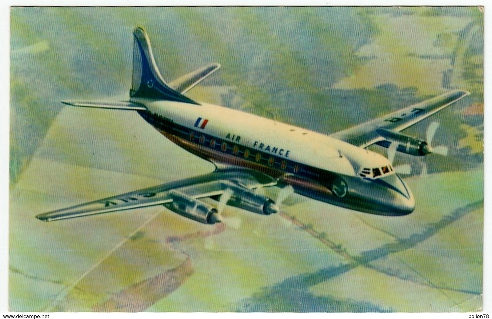 AVIAZIONE - AEREI - AIR FRANCE - VICKERS "VISCOUNT" - Vedi Retro - Formato Piccolo - 1946-....: Moderne