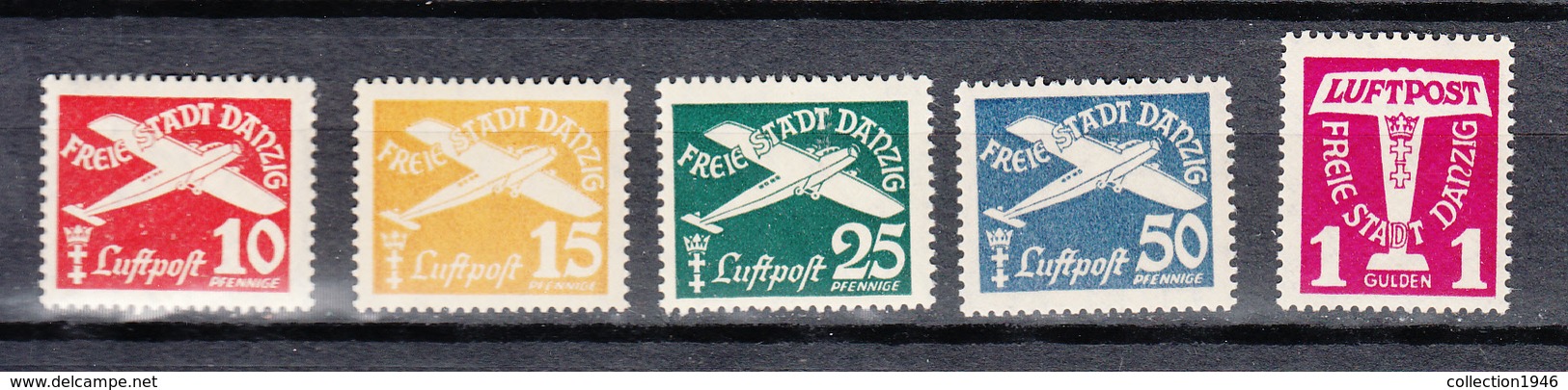 Danzig 1935,5W,Mi251-255,Flugpostmarken,Postfrisch Mit Falz,(D2614) - Andere & Zonder Classificatie