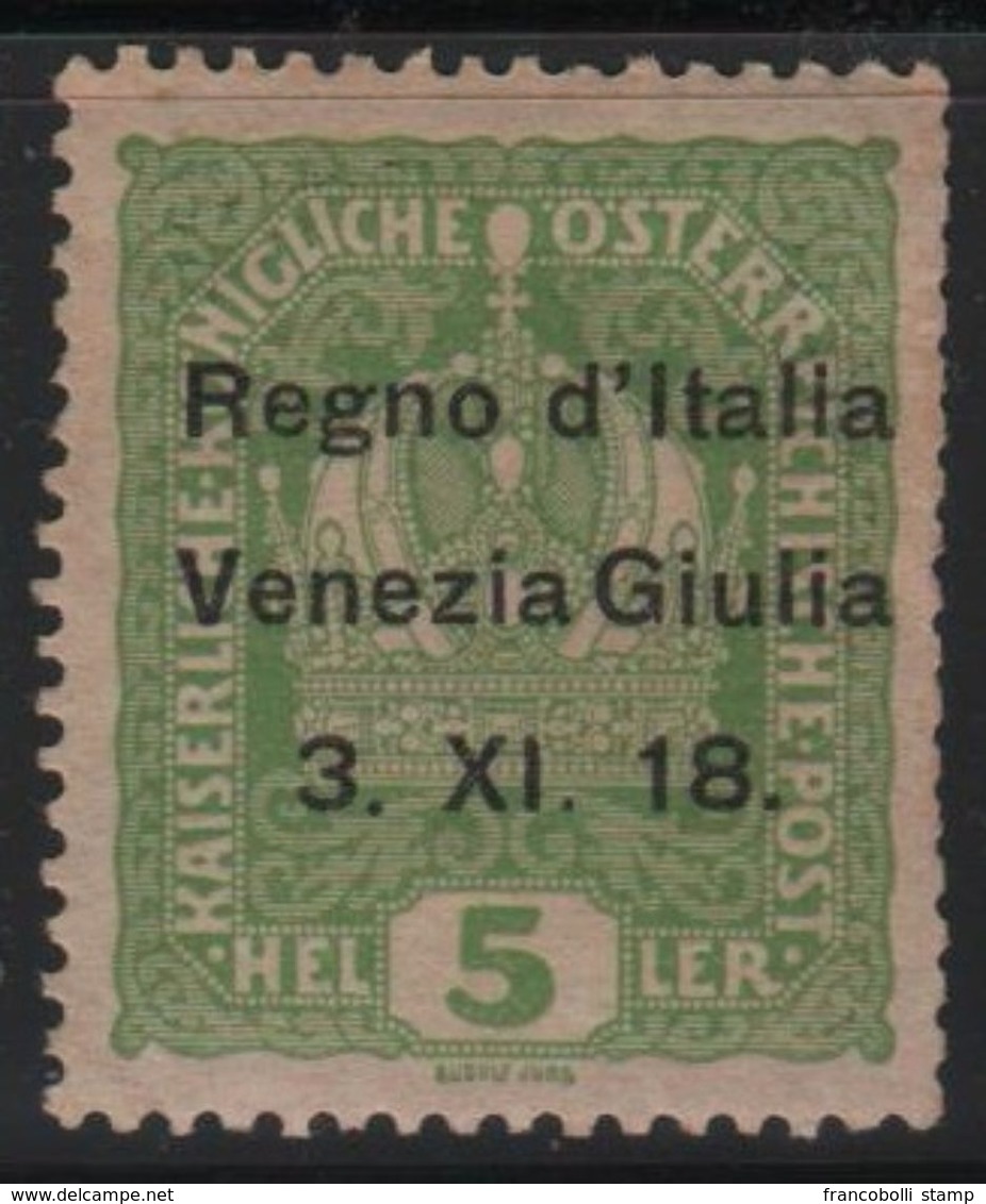 1918 Francobolli D'Austria Venezia Giulia Terre Redente 5 H. MNH - Trento