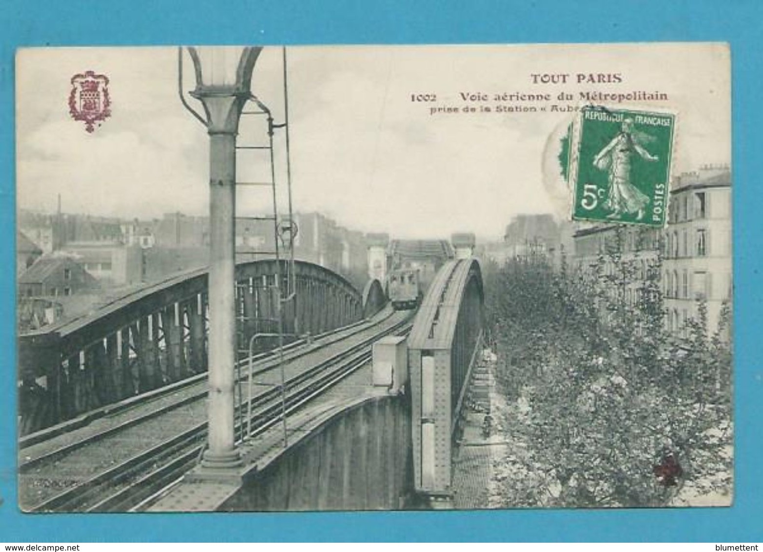 CPA TOUT PARIS 1002 - Voie Aérienne Du Métropolitain Prise De La Station Aubert (IXème Arrt) Collection FLEURY - Paris (09)