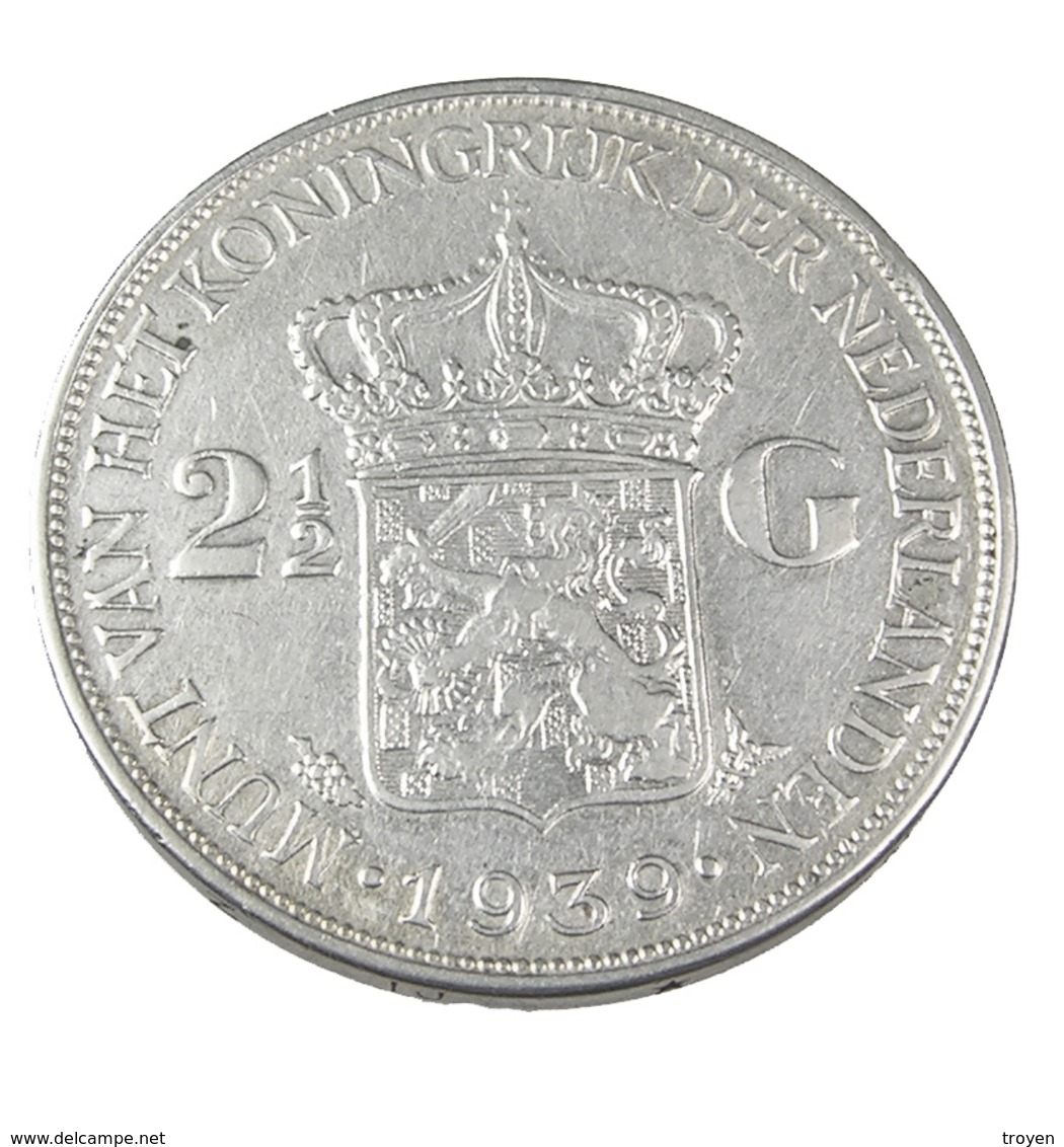 2 1/2 Gulden - Hollande - 1939 - Argent - TTB - - 2 1/2 Gulden