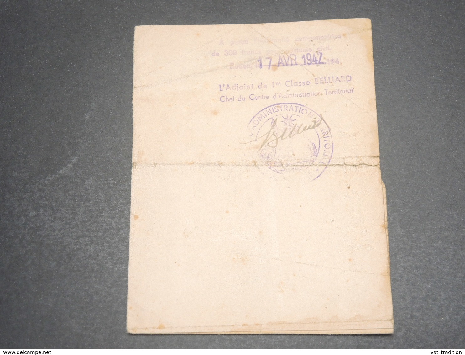 MILITARIA - Document Du Centre Payeur De Démobilisation En 1940 De La Bastide De Serou - L 12593 - Documents