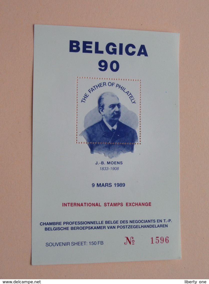 BELGICA 90 ( J. - B. MOENS ) The Father Of Philately 9 Mars 1989 ( Foto Sheet N° 1596 / Verschillende Nrs. Beschikbaar ) - Ganze Bögen & Kleinbögen