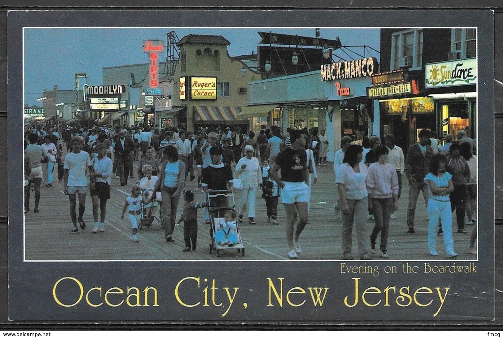 New Jersey, Ocean City, Evening On The Boardwalk, Unused - Other & Unclassified