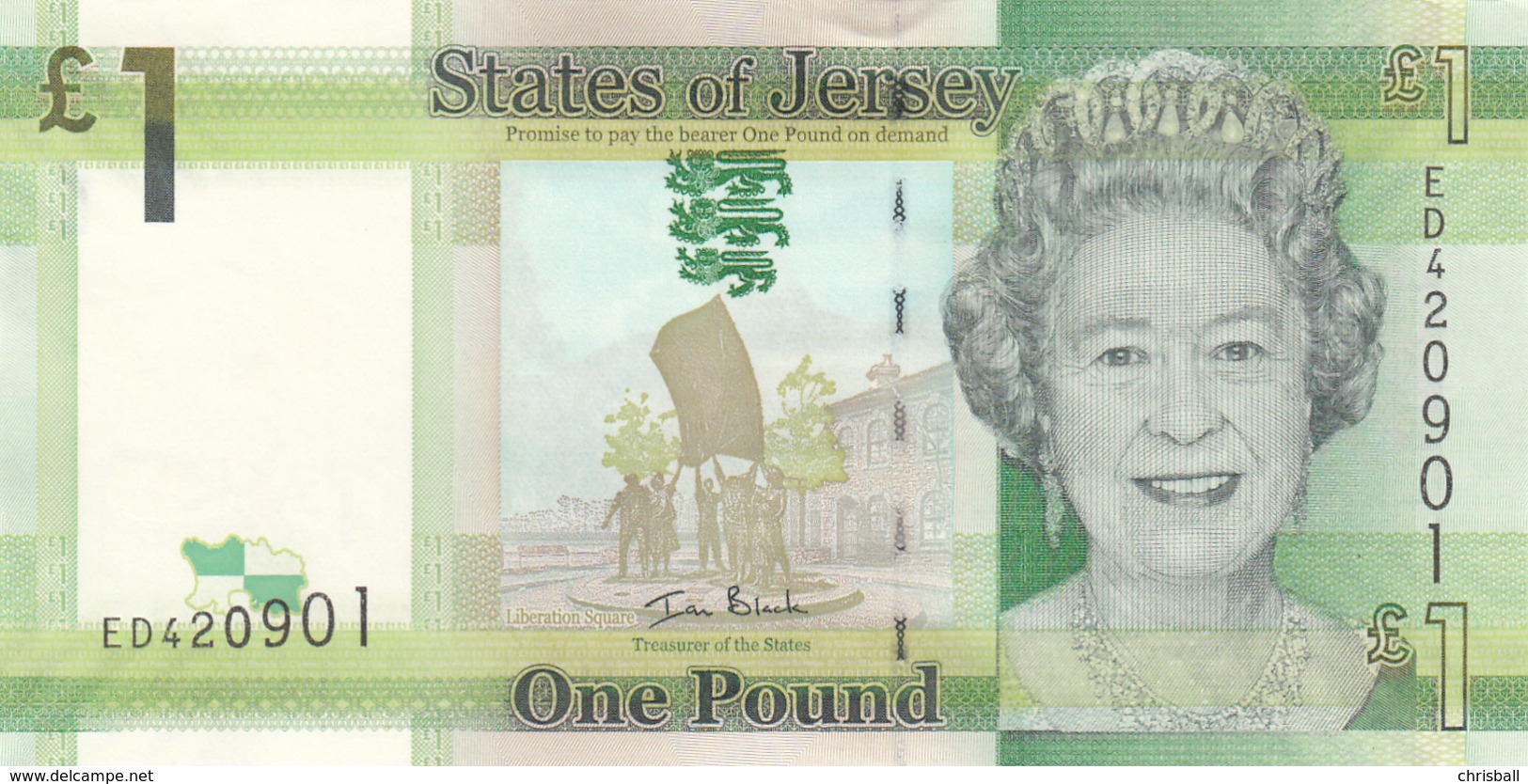 Jersey Banknote (Pick 32) One Pound D Series, Codes Available B,C,D,E & F- Superb UNC Condition - Jersey